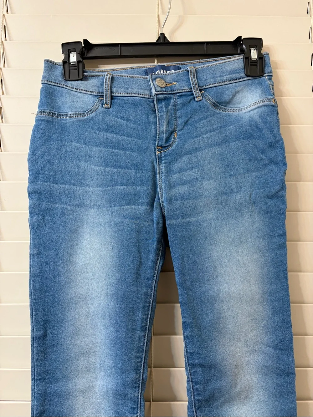 Old Navy Girls 14 Jeggings Blue Denim Stretch Skinny Jeans Kid Pants Medium-Wash